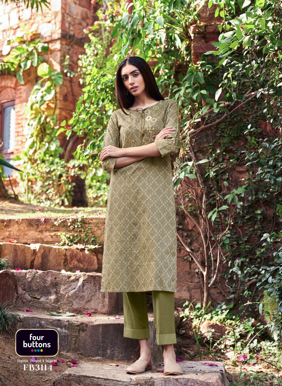 Raabta By Four Buttons 3111-3116 Kurtis With Bottom Catalog